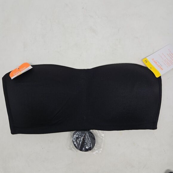 WARNERS Women's Black Strapless Bandeau Size Medium NWT - Picture 1 of 7